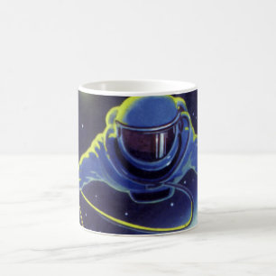 Vintage Science Fiction Astronaut on a Space Walk Coffee Mug
