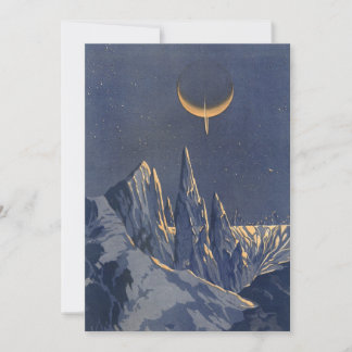 Vintage Science Fiction, Crescent Moon Snow Planet