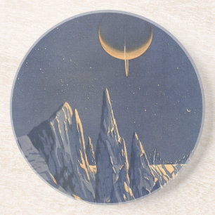 Vintage Science Fiction, Crescent Moon Snow Planet Coaster