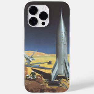 Vintage Science Fiction Desert Planet with Rockets Case-Mate iPhone 14 Pro Max Case