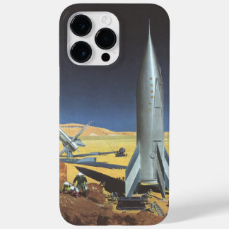 Vintage Science Fiction Desert Planet with Rockets Case-Mate iPhone 14 Pro Max Case