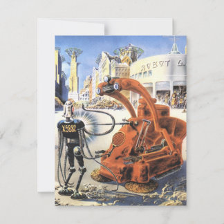 Vintage Science Fiction Futuristic City Alien Wars