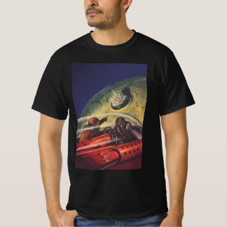 Vintage Science Fiction, Futuristic City on Moon T-Shirt