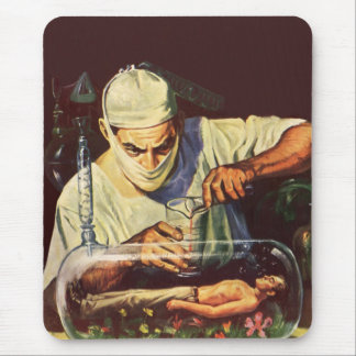 Vintage Science Fiction, Laboratory Mad Scientist Mouse Pad