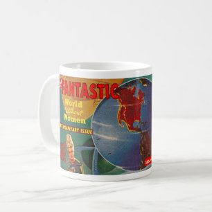 VINTAGE SCIENCE FICTION MAGAZINE COLLAGE COFFEE MUG
