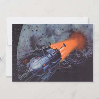 Vintage Science Fiction, Moon Rocket Blasting Off