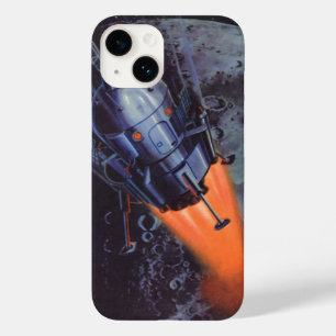 Vintage Science Fiction, Moon Rocket Blasting Off Case-Mate iPhone 14 Case