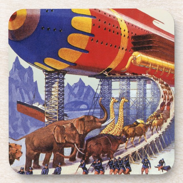 Vintage Science Fiction, Noah's Ark Wild Animals Coaster (Front)
