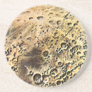 Vintage Science Fiction, Rocket Ship Over the Moon Coaster