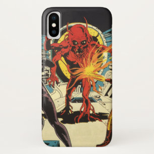 Vintage Science Fiction, Sci Fi Alien Attacking iPhone X Case
