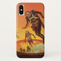 Vintage Science Fiction, Sci Fi Aliens in Volcano