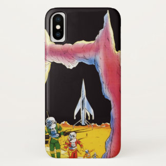Vintage Science Fiction, Sci Fi Aliens on Planet Case-Mate iPhone Case
