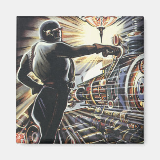 Vintage Science Fiction Sci Fi Futuristic Machines Magnet
