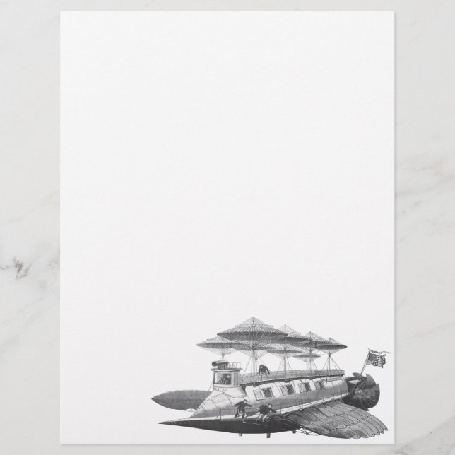 Vintage Science Fiction Steampunk Airship Eclipse Flyer (Front)