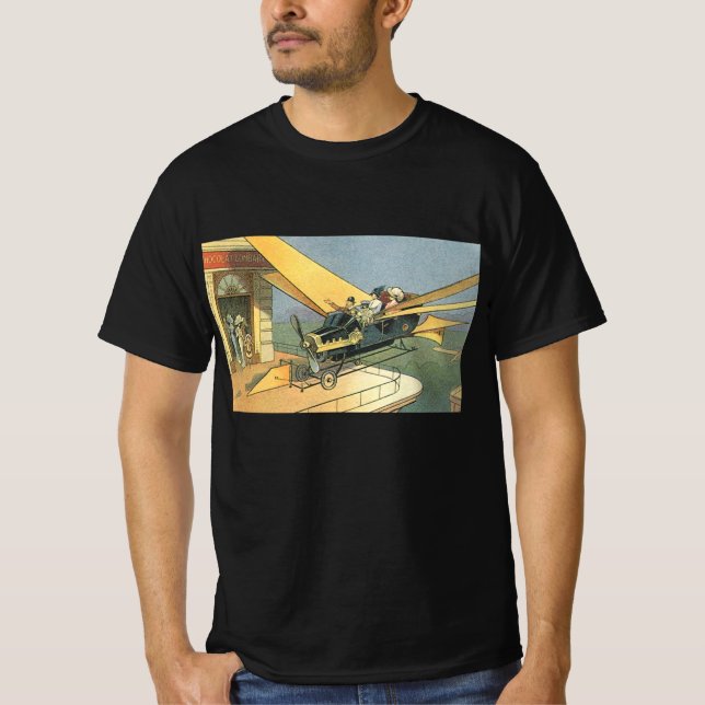 Vintage Science Fiction Steampunk Convertible Car T-Shirt (Front)
