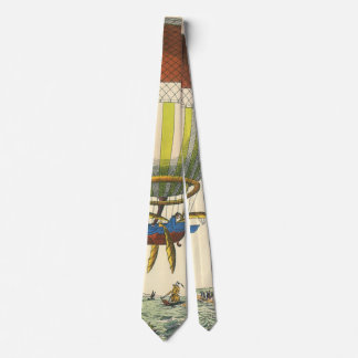 Vintage Science Fiction Steampunk Hot Air Balloon Tie