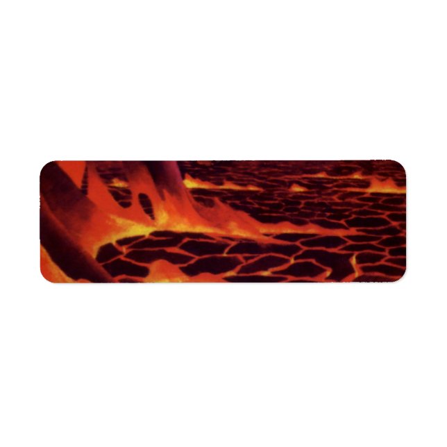 Vintage Science Fiction Volcano Planet w Red Lava (Front)