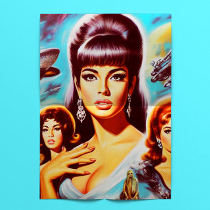 Vintage Science Fiction Woman Tissue Paper