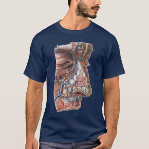 Vintage Science Human Anatomy, Face with Nose T-Shirt