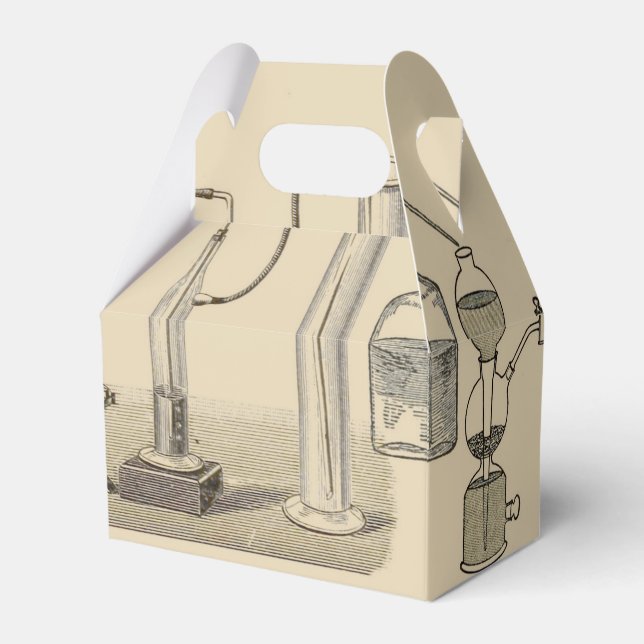 Vintage Science Lab Equipment Favour Box (Front Side)