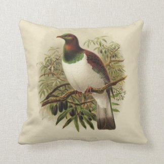 Vintage Science NZ Birds - Kereru Square Cushion