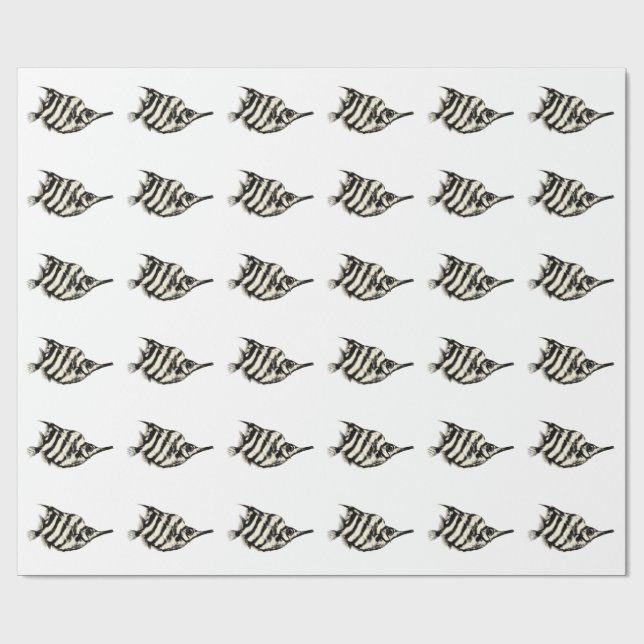 Vintage Science NZ Fish - Bellows Fish Wrapping Paper (Flat)