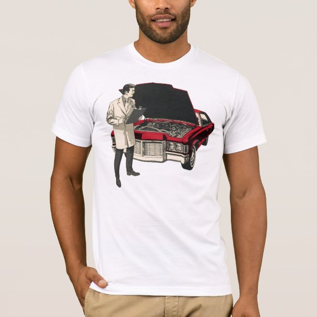 VIntage Scientist and Car TShirt (Front)