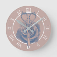 Vintage Scissor & Flower Dusty Rose Salon