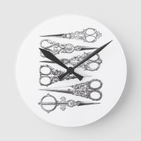 Vintage Scissors Elegant Black White Decorative