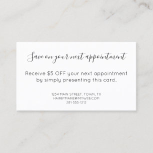 Vintage Scissors Salon Discount Card