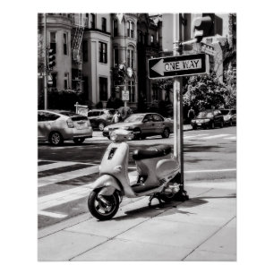Vintage Scooter Perfect Poster New York USA