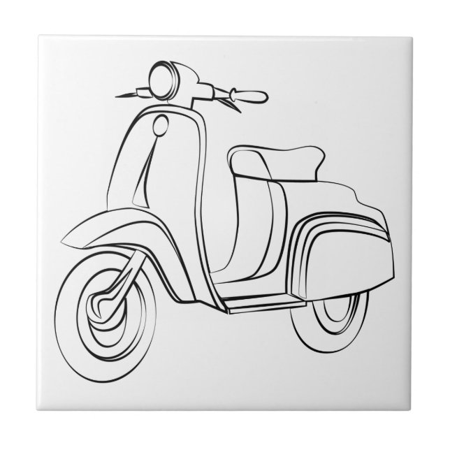 Vintage Scooter Tile (Front)