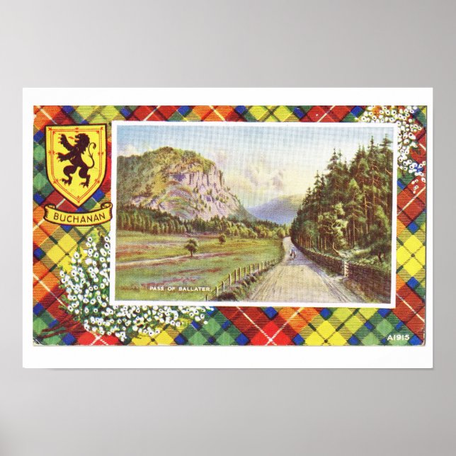Vintage Scotland, Buchanan, Pass of Ballater Poster (Front)