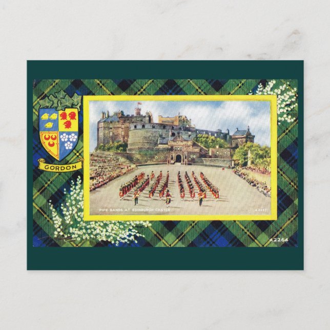 Vintage Scotland, Gordon, Edinburgh Castle Postcard (Front)