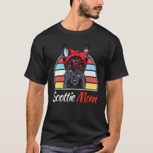 Vintage Scottie Mum Scottish Terrier Mama Dog T-Shirt