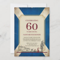 Vintage Scottish Flag Saltire 60th Birthday