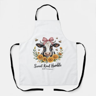 Vintage Scottish Highland Cow Art Oversized T-Shir Apron