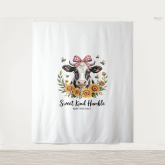 Vintage Scottish Highland Cow Art Oversized T-Shir Tapestry