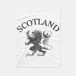 Vintage Scottish Lion Rampant Scotland Flag Rubgy  Fleece Blanket