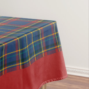 Vintage Scottish Plaid in red & blue Tablecloth