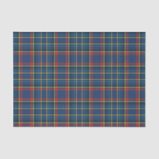 Vintage Scottish Plaid in red & blue Tissue Paper