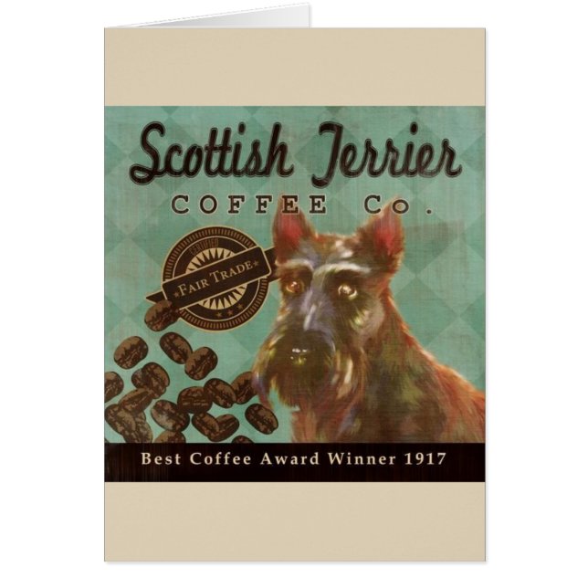 Vintage Scottish Terrier Coffee Ad, (Front)