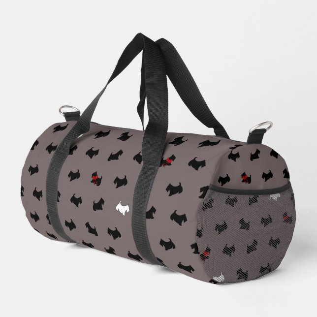 Vintage Scottish Terrier Duffel Bag (Right Corner)