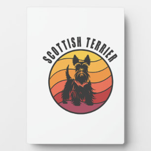 Vintage Scottish Terrier Sunse Plaque