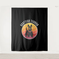 Vintage Scottish Terrier Sunset
