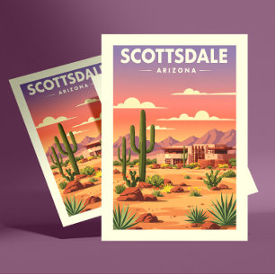 Vintage Scottsdale Arizona Postcard