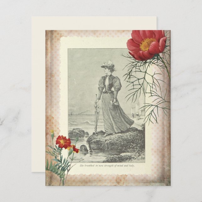 Vintage Scrapbook Paper  (Front/Back)