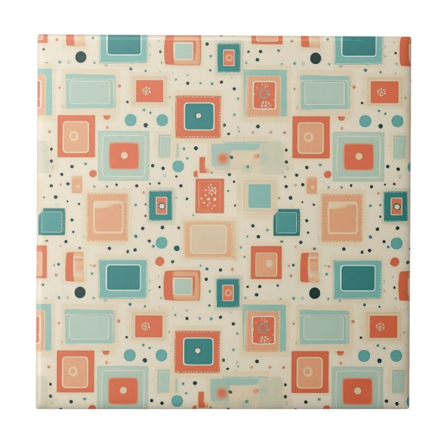 Vintage Scrapbook Pattern (2) Tile (Front)