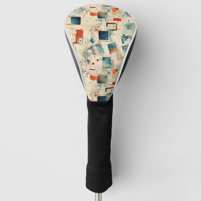 Vintage Scrapbook Pattern (3) Golf Head Cover (Front)
