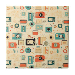 Vintage Scrapbook Pattern Tile